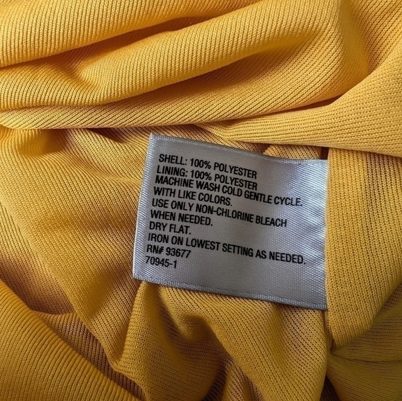 Worthington Women's Size Small Mustard Yellow Swoop Neck Sleeveless Blouse - Picture 9 of 9